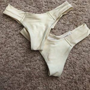 SELLING ONE • Cream Shimmer Montce Bikini Small